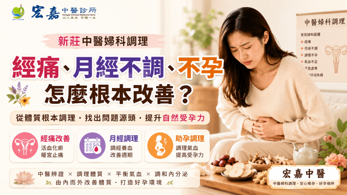 新莊中醫婦科調理說明經痛月經不順與備孕、多囊性卵巢體質評估