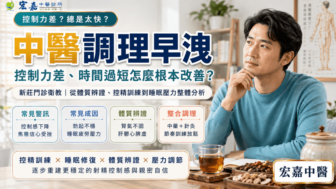 新莊早洩中醫調理與射精控制力不足衛教示意圖